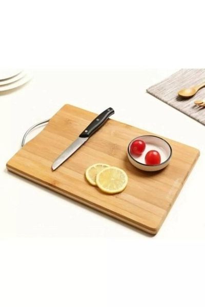 BALSA Bamboo Metal Handle Bread Cutting Board 30X20X1,8 cm Royaleks-67459