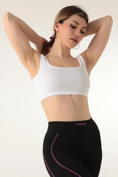 Miorre Thick Strap Ribbed Sports Bra