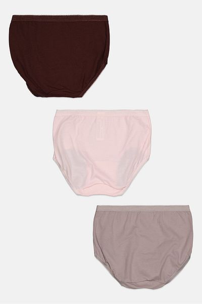 SLOGGI Women 3 Pack Plain Pantie, Pink