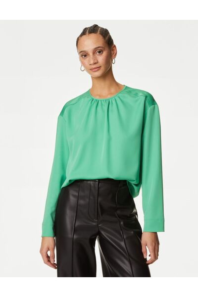 Marks & Spencer Regular Fit Uzun Kollu Bluz