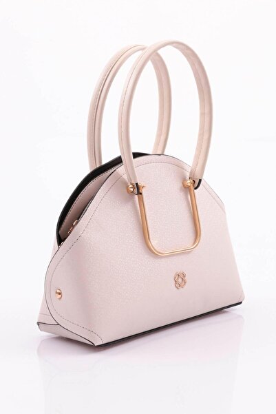 DGN Geantă de umăr și mână pentru femei cu mozaic bej