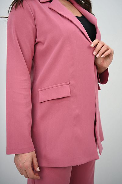 Koza Butik Women's Plus Size Wide Leg Jacket Pants Suit 9008-25