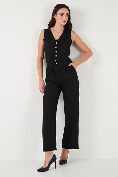 Lela Regular Fit Wide Leg Vest Suit 67045162 S4