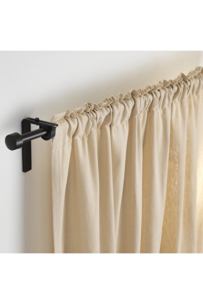 erorex Curtain rod, black, 120-210 cm