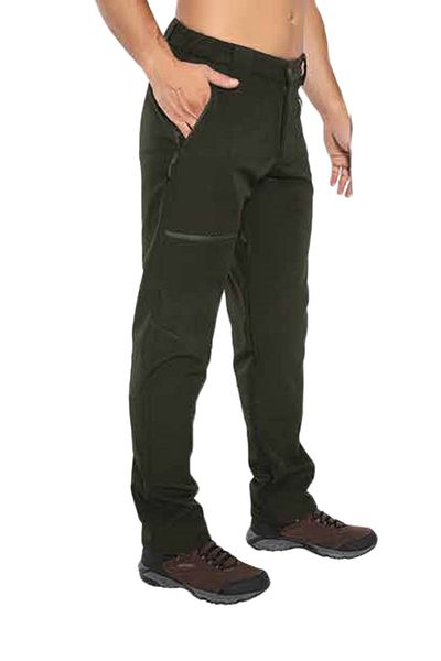 Crozwise Παντελόνι εξωτερικού χώρου Softshell Dark Green Winter Fleece - 2228-04