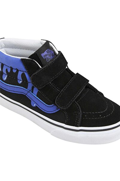 Vans Uy Sk8-mid Reissue V Hook And Loop Çocuk Siyah Sneaker