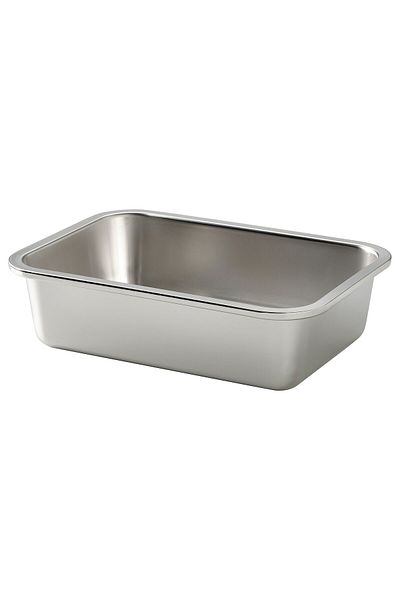 erorex Food container, rectangular/stainless steel, 1.0 l