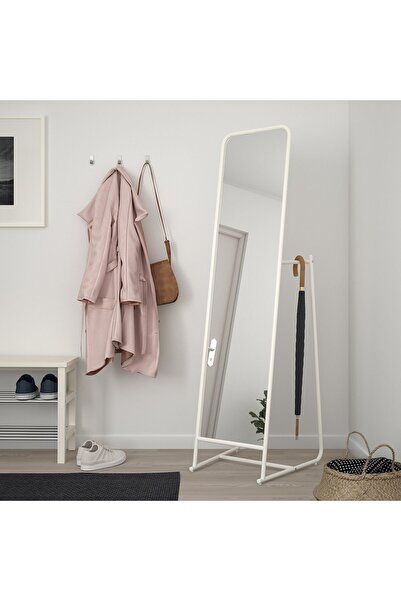erorex Standing mirror, white, 48x160 cm