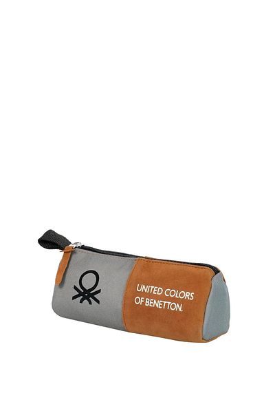 United Colors of Benetton Suport pentru stilou triunghiular pentru copii unisex sofisticat cu un singur compartiment Gri / BNT.0008