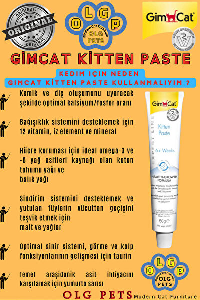 Gimcat Yavru Pati Paketi, Gimcat Kitten Paste ( 6 Gimcat Ürünü ve Kedi Tarağı Hediyeli )