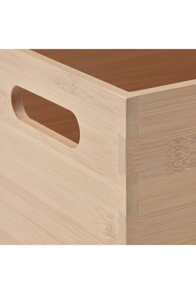 erorex Storage box, light bamboo, 16x24x15 cm