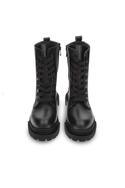 CZ London Kadın Yüksek Taban Günlük Bot Bağcıklı Fermuarlı Rahat Taban Bot