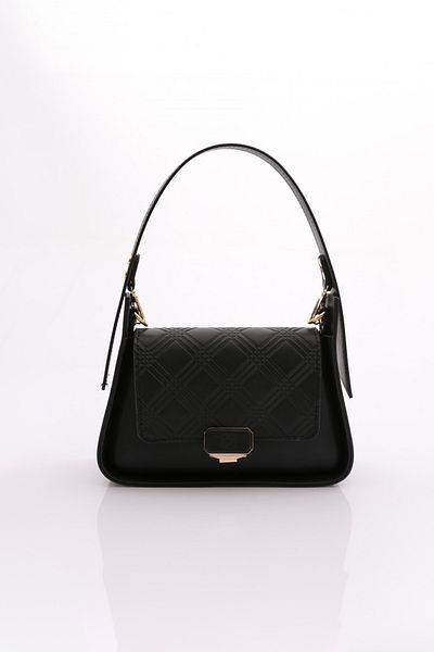 DGN Women's Black Column Bag with Large Handle - 7153555