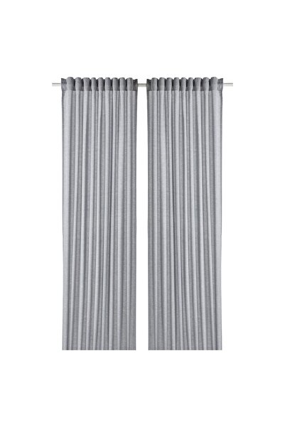 Generic Curtains, 1 pair, blue-grey, 145x300 cm