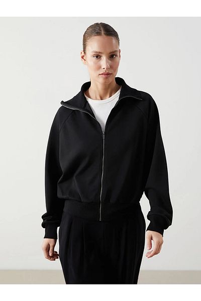 LC Waikiki Dámská mikina na zip LCWAIKIKI Classic Stand Collar Oversize