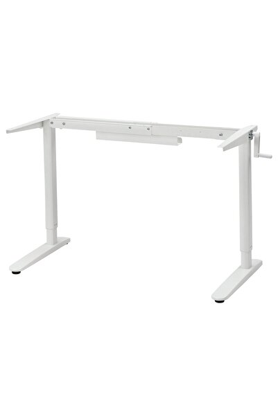 Generic Underframe sit/stand f table top, white, 90/117 cm