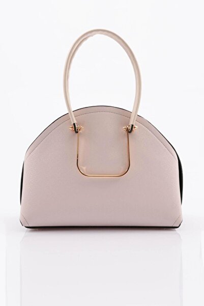 DGN Geantă de umăr și mână pentru femei cu mozaic bej