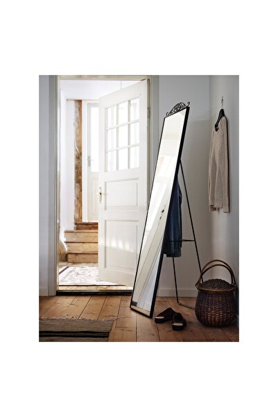 erorex Standing mirror, black, 40x167 cm