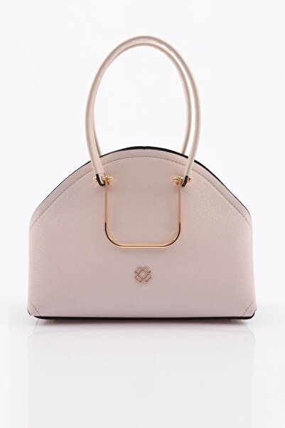 DGN Geantă de umăr și mână pentru femei cu mozaic bej