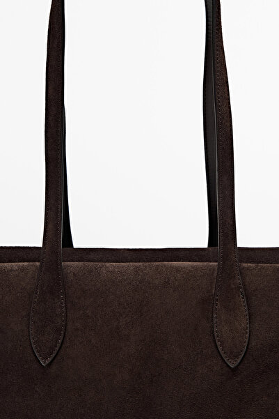 Massimo Dutti Süet deri çapraz askılı çanta