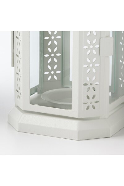 erorex Lantern for tealight, in/outdoor, white, 22 cm