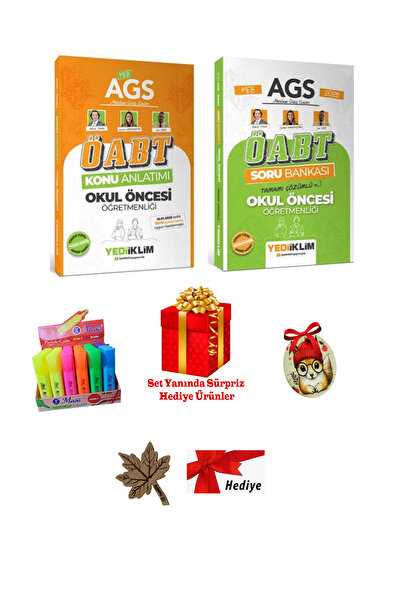 Yediiklim Yayınları 2026 MEB AGS ÖABT Okul Öncesi Öğretmenliği Konu Anlatımı ...