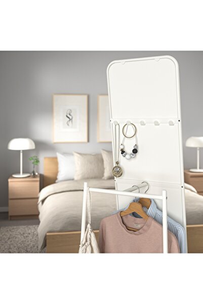 erorex Standing mirror, white, 48x160 cm