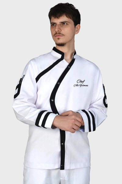 Üniformanya İsim Hediyeli Şef Ceketi İsimli Aşçı Ceketi Aşçı Gömleği Aşçı Forması Chef Ceketi Aşçı Kıyafeti