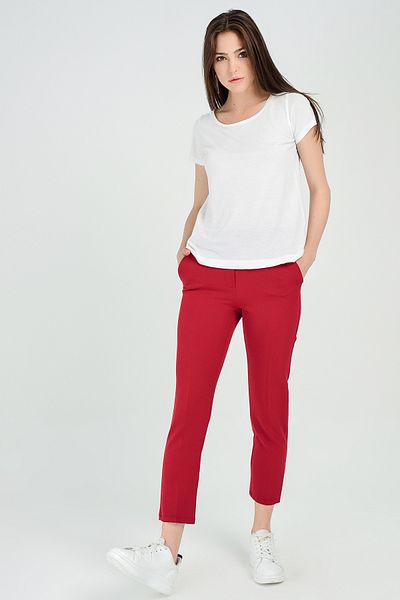 Sense Trousers - Atlas Fabric Trousers on the Ankle| Pnt19003 Claret Red