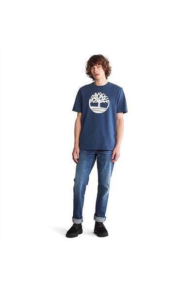 Timberland Men's Kennebec River Tree Logo Bluet-Shirt