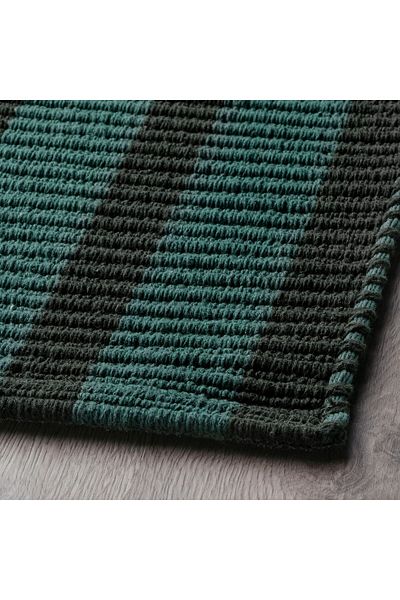 erorex Rug, flatwoven, blue-green/black, 80x150 cm