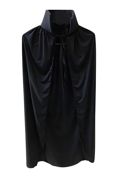 ReilaParty Siyah Renk Yakalı Halloween Pelerini 90 Cm (MASKELİ BALO & CADILAR...