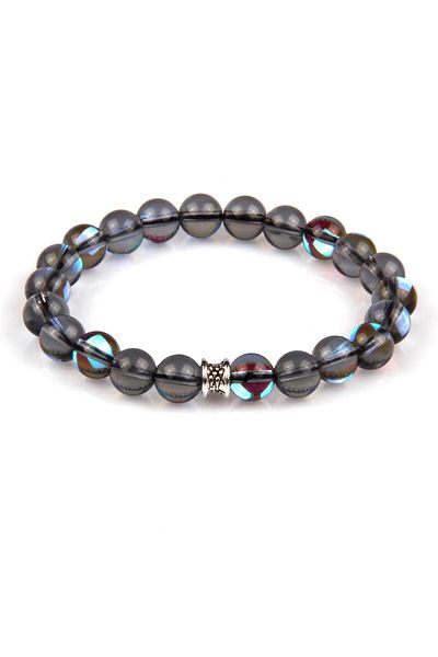 Sahra Hydrothermal Quartz Natural Stone Bracelet 8 Mm Sphere Cut