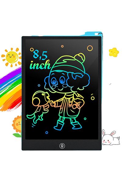 Fresh Moon لوحة كتابة رقمية للأطفال، لوحة رسم مع قلم، شاشة LCD مقاس 8.5 بوصة، لوحة رسم جرافيك