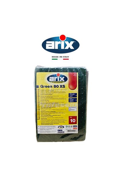 ARIX Professional 10pcs Green 80 High-Quality Abrasive Fibre - Heavy-Duty Cleaning