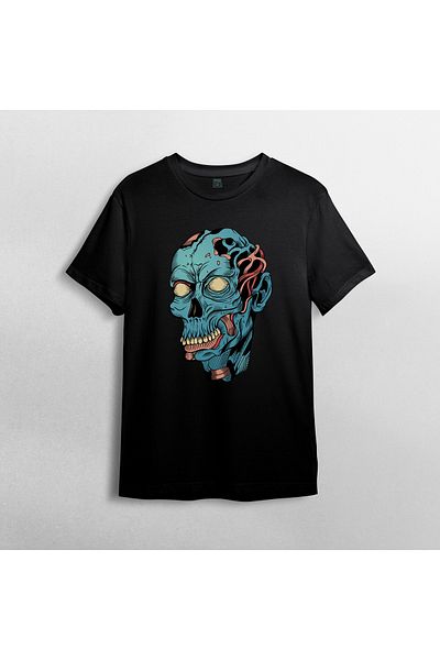 Pixxa Zombie Zombie Walking Dead 100% βαμβακερό μπλουζάκι με λαιμόκοψη μοντέλο 9