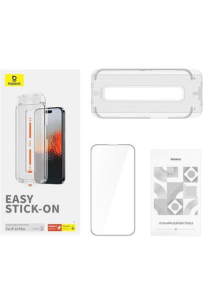 Baseus Sapphire Series HD Tempered Glass Screen Protector for iP 15 Pro Clear