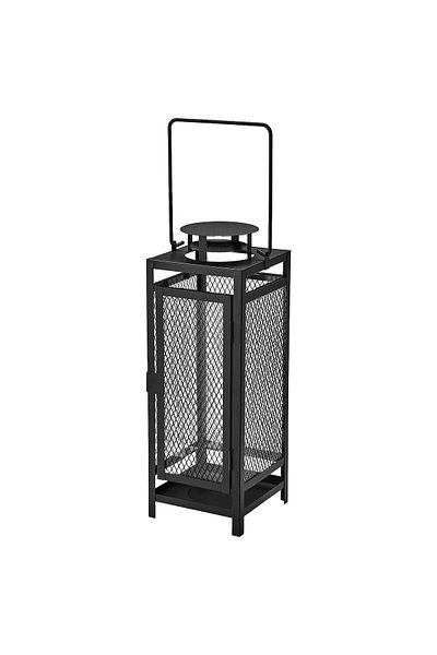erorex Lantern for pillar candle, in/outdoor anthracite, 34 cm