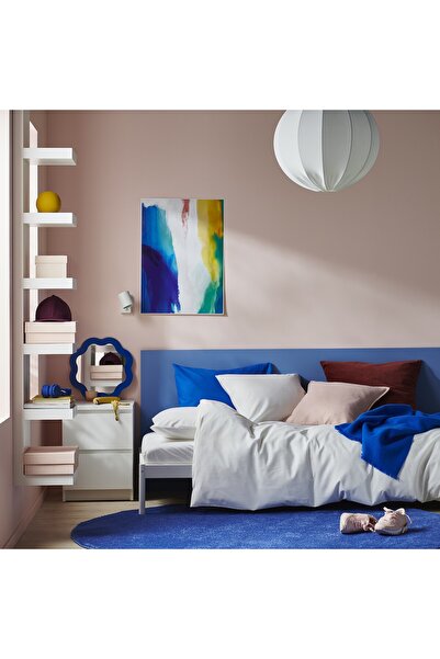 erorex Duvet cover and 2 pillowcases, white, 240x220/50x80 cm