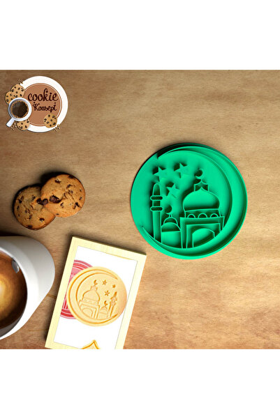 CookieKonsept قالب ختم طباعة مسجد الهلال بمفهوم الإسلام-رمضان