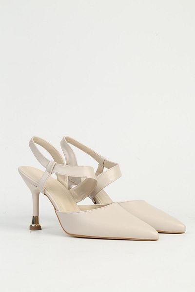 Pierre Cardin Women's Cream Heeled Shoes - Pc-54549