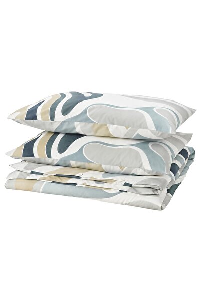 erorex Duvet cover and 2 pillowcases, multicolour, 240x220/50x80 cm