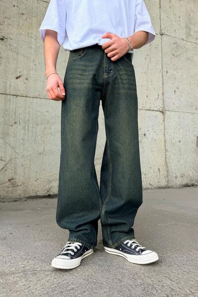 Flaw Wear Ριγέ Super Green Baggy Jean