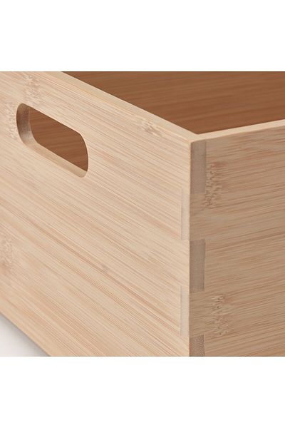 erorex Storage box, light bamboo, 24x32x15 cm