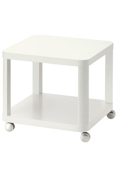 erorex Side table on castors, white, 50x50 cm