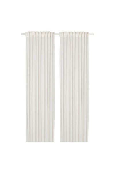 erorex Sheer curtains, 1 pair, with heading tape/white, 145x300 cm