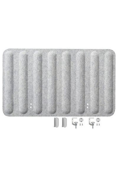 erorex Screen for desk, grey, 80x48 cm