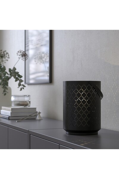 erorex Lantern for block candle, black, 22 cm