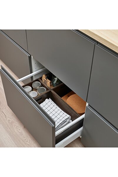 erorex Storage box, dark bamboo, 24x32x15 cm