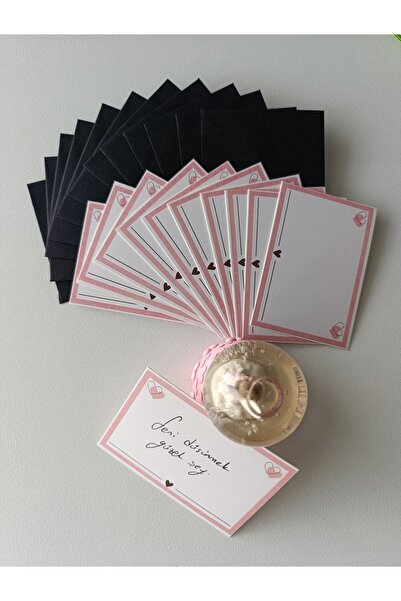 namaviga notebook Kalpli Not Kartı Seti 10'lu Mini Not Zarfı (9x7) ile Birlikte